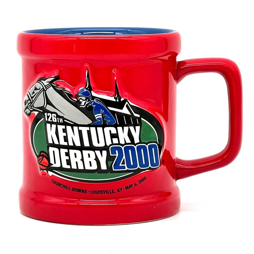 Kentucky Derby 2000 Coffee Cup Mug 126th Run For The Roses Churchill Downs KY